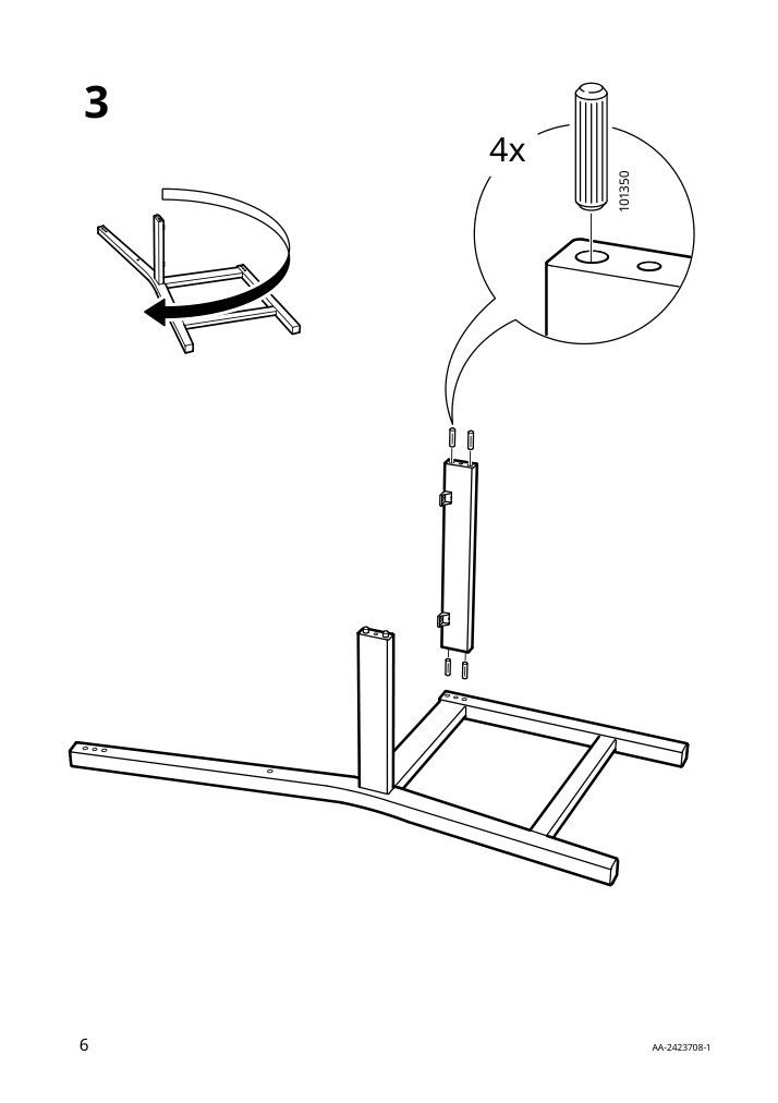 Assembly instructions for IKEA Pinntorp chair light brown stained | Page 6 - IKEA PINNTORP / PINNTORP table and 2 chairs 395.644.42