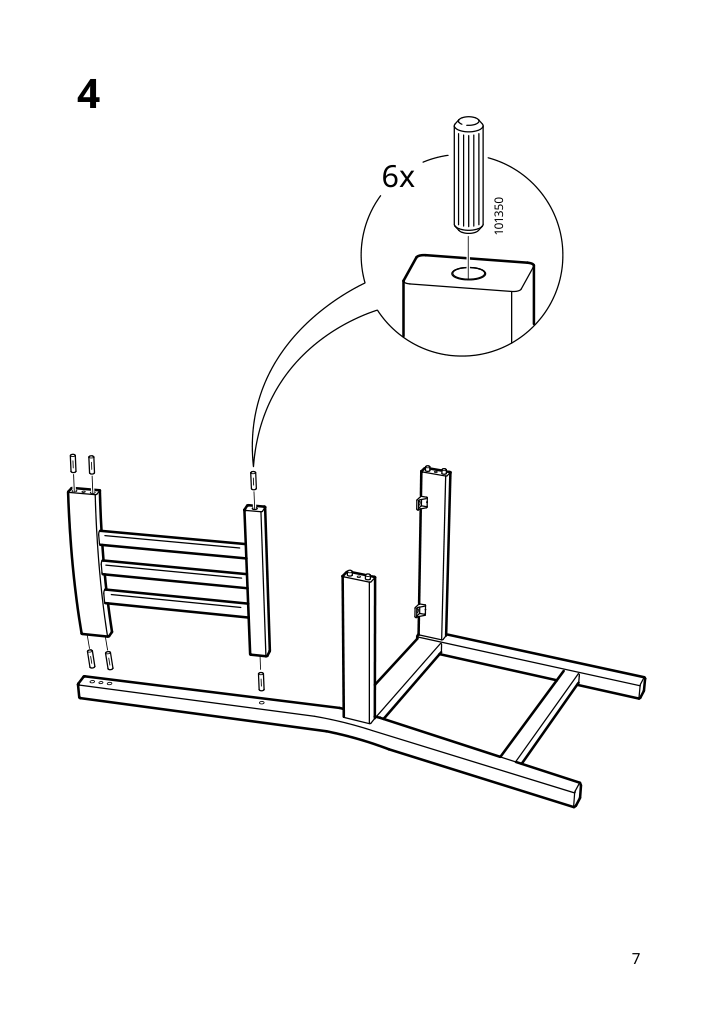 Assembly instructions for IKEA Pinntorp chair light brown stained | Page 7 - IKEA PINNTORP / PINNTORP table and 2 chairs 495.644.46