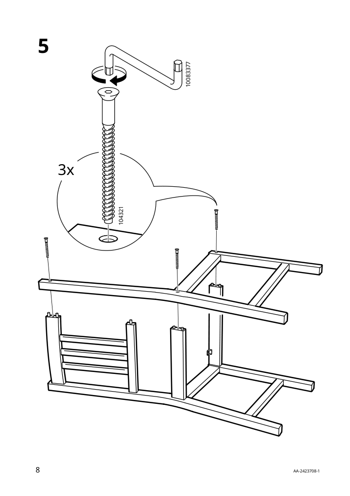 Assembly instructions for IKEA Pinntorp chair red stained | Page 8 - IKEA PINNTORP chair 605.904.82