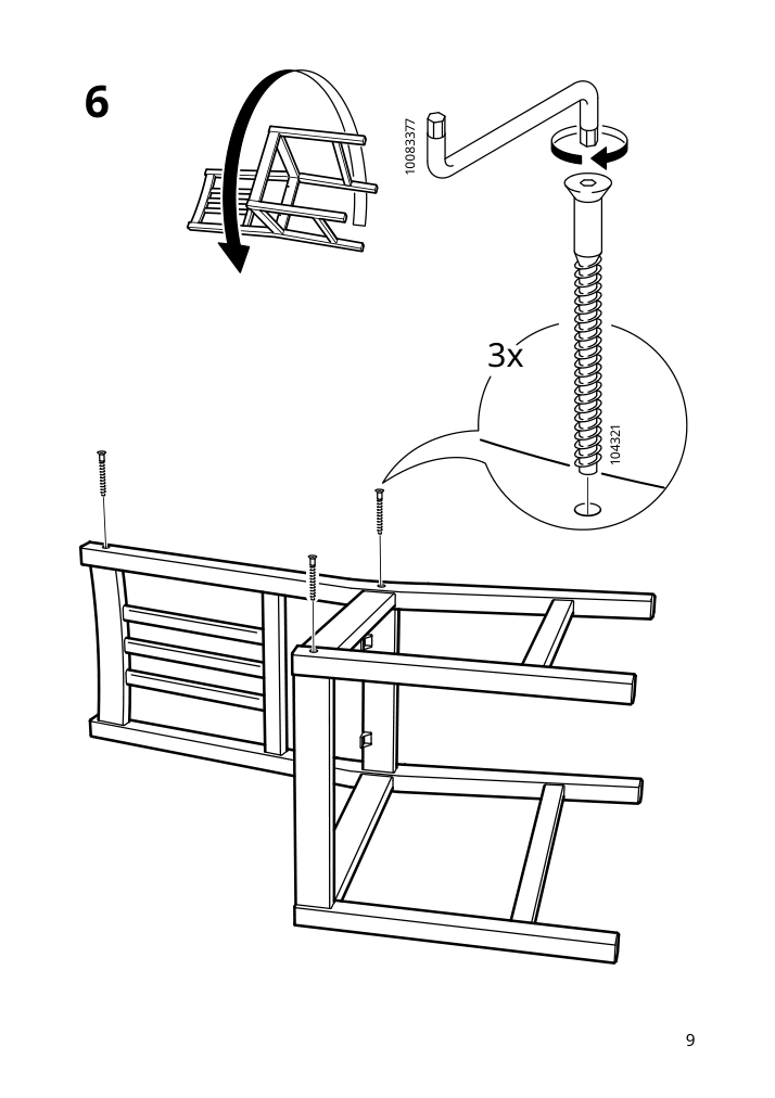 Assembly instructions for IKEA Pinntorp chair light brown stained | Page 9 - IKEA PINNTORP / PINNTORP table and 2 chairs 395.644.42