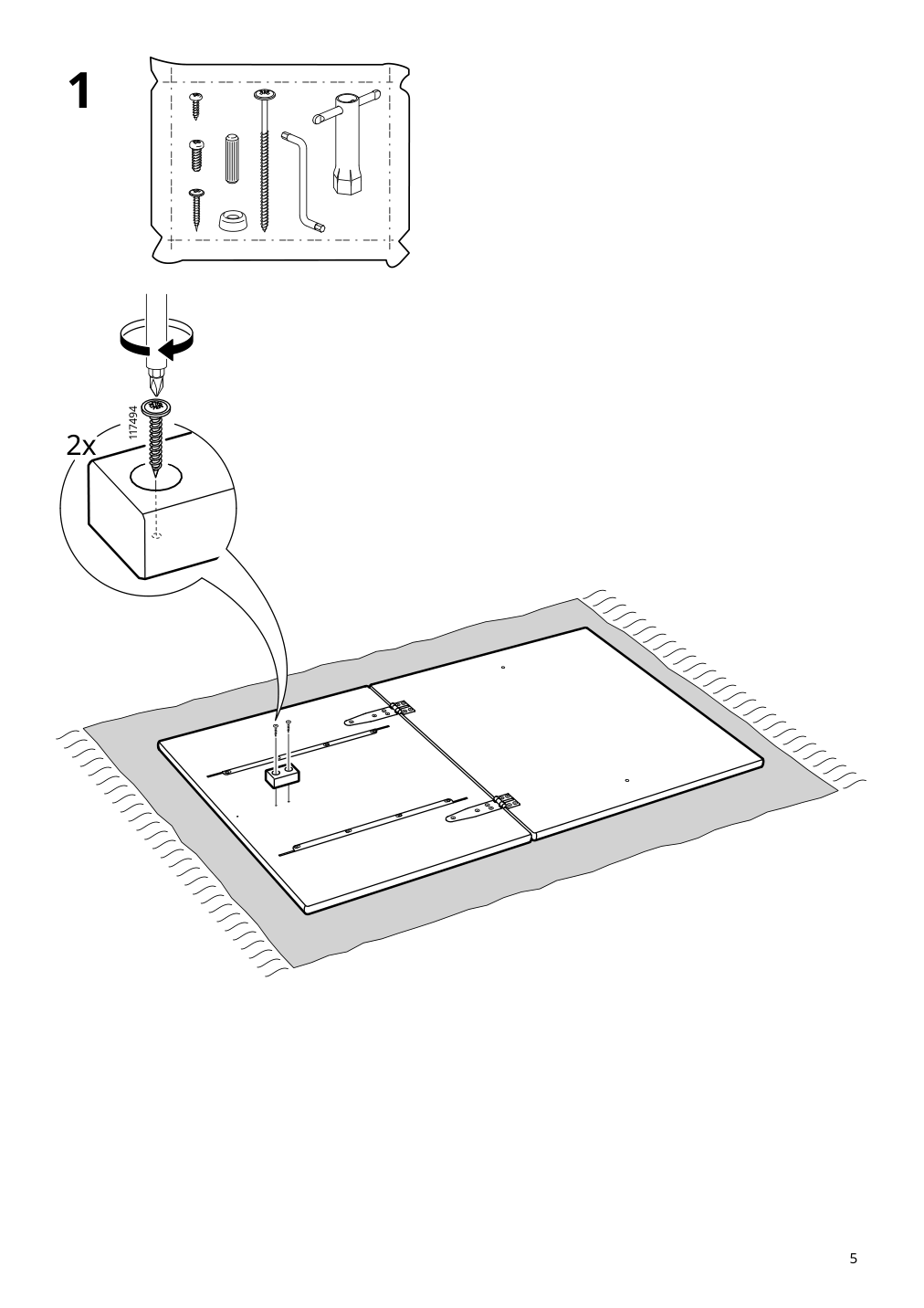 Assembly instructions for IKEA Pinntorp gateleg table light brown stained white stained | Page 5 - IKEA PINNTORP / PINNTORP table and 2 chairs 694.844.44