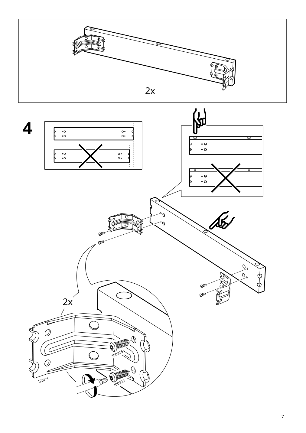 Assembly instructions for IKEA Pinntorp gateleg table light brown stained white stained | Page 7 - IKEA PINNTORP gateleg table 705.294.65