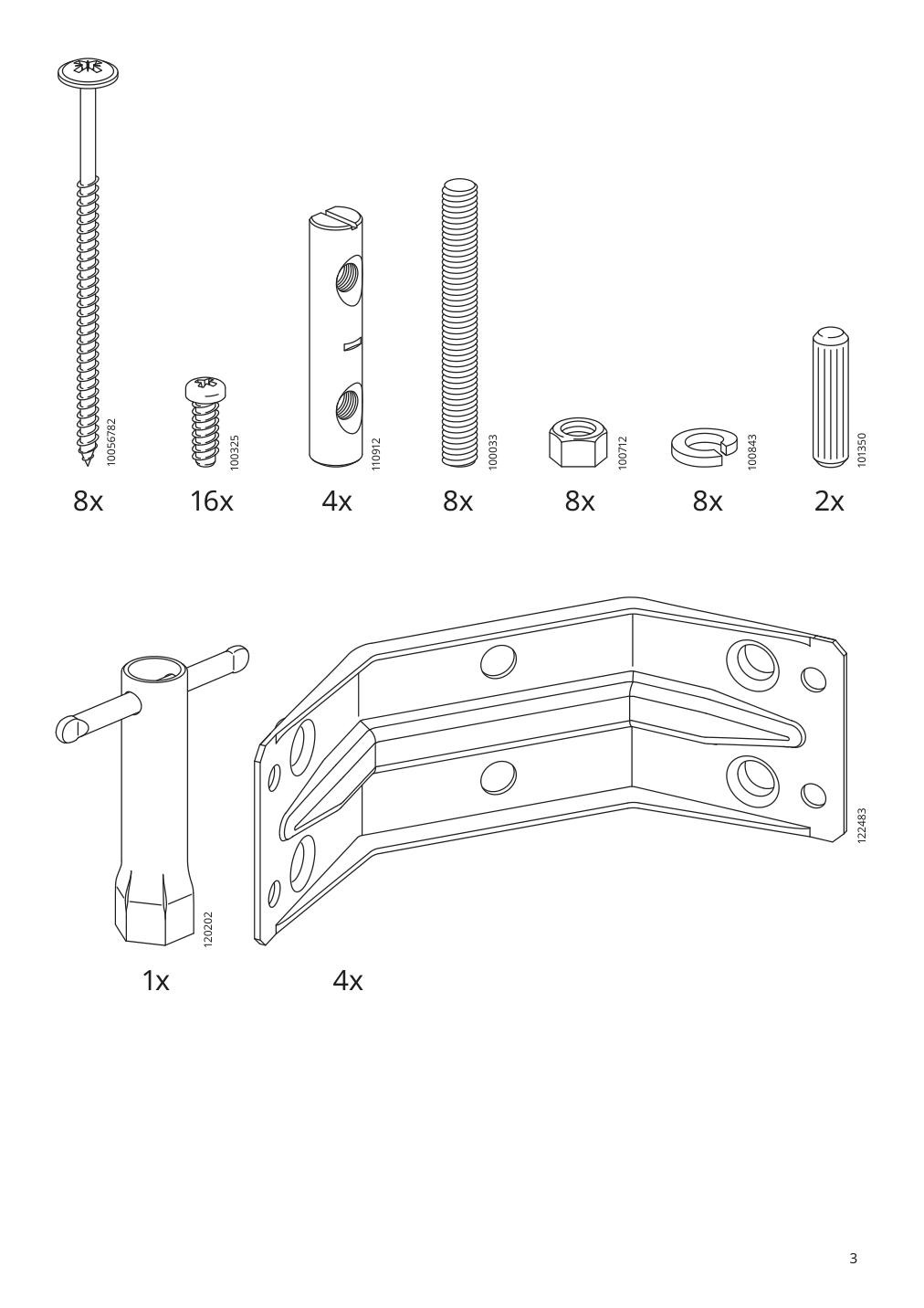 Assembly instructions for IKEA Pinntorp table light brown stained white stained | Page 3 - IKEA PINNTORP / PINNTORP table and 2 chairs 394.844.31