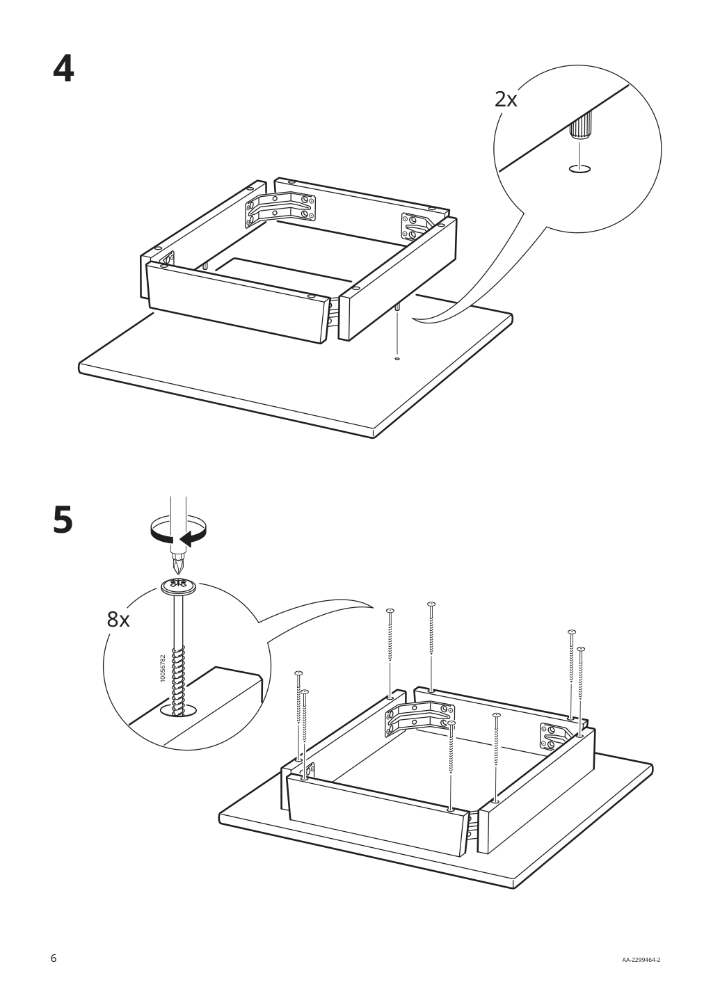 Assembly instructions for IKEA Pinntorp table light brown stained white stained | Page 6 - IKEA PINNTORP / PINNTORP table and 2 chairs 394.844.31