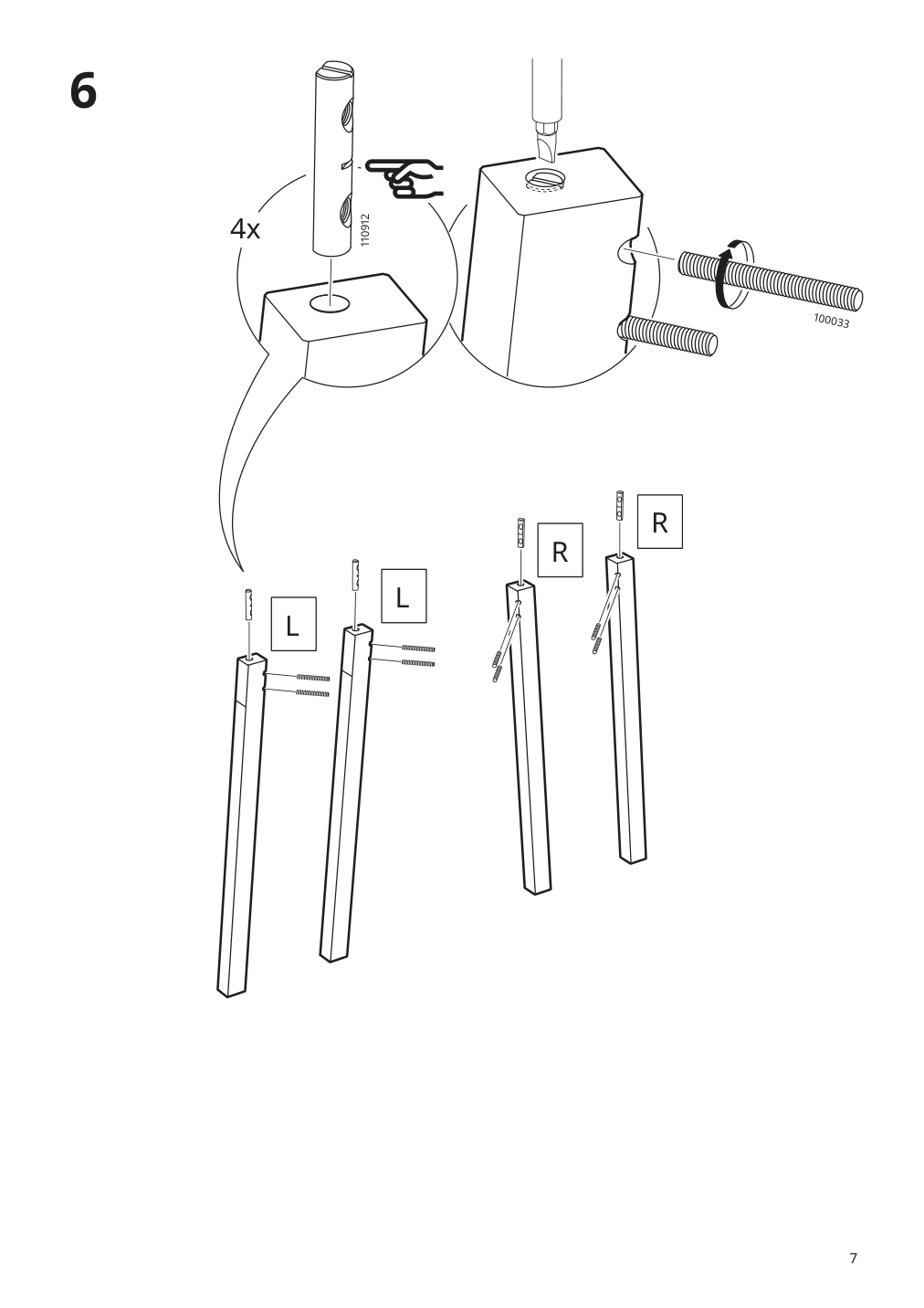 Assembly instructions for IKEA Pinntorp table light brown stained white stained | Page 7 - IKEA PINNTORP / PINNTORP table and 2 chairs 394.844.31