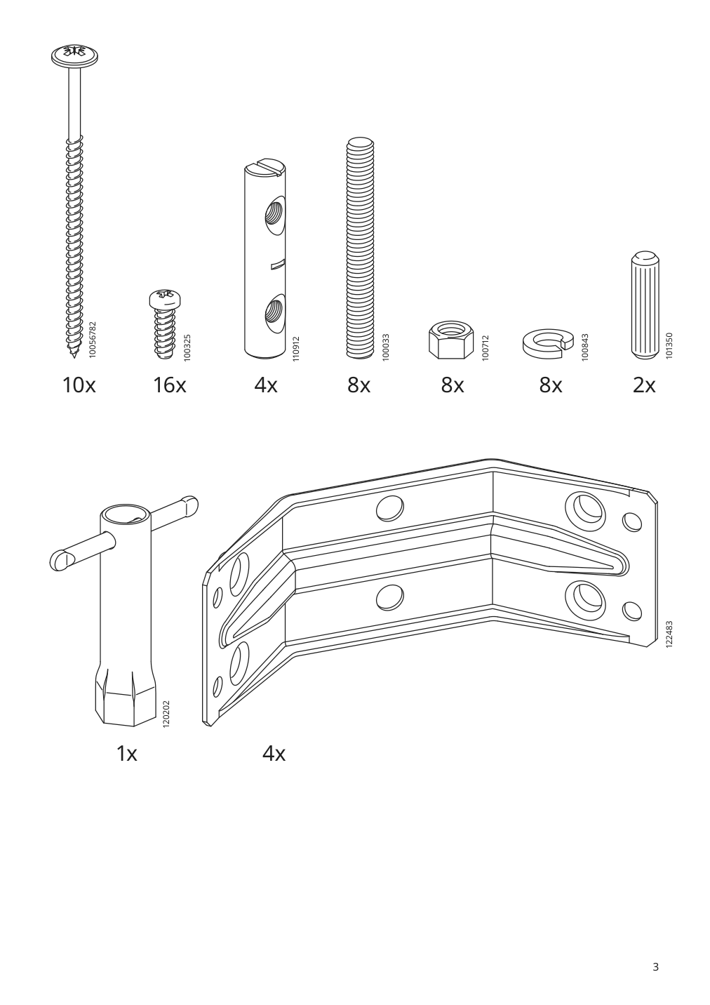 Assembly instructions for IKEA Pinntorp table light brown stained white stained | Page 3 - IKEA PINNTORP / PINNTORP table and 4 chairs 895.644.49