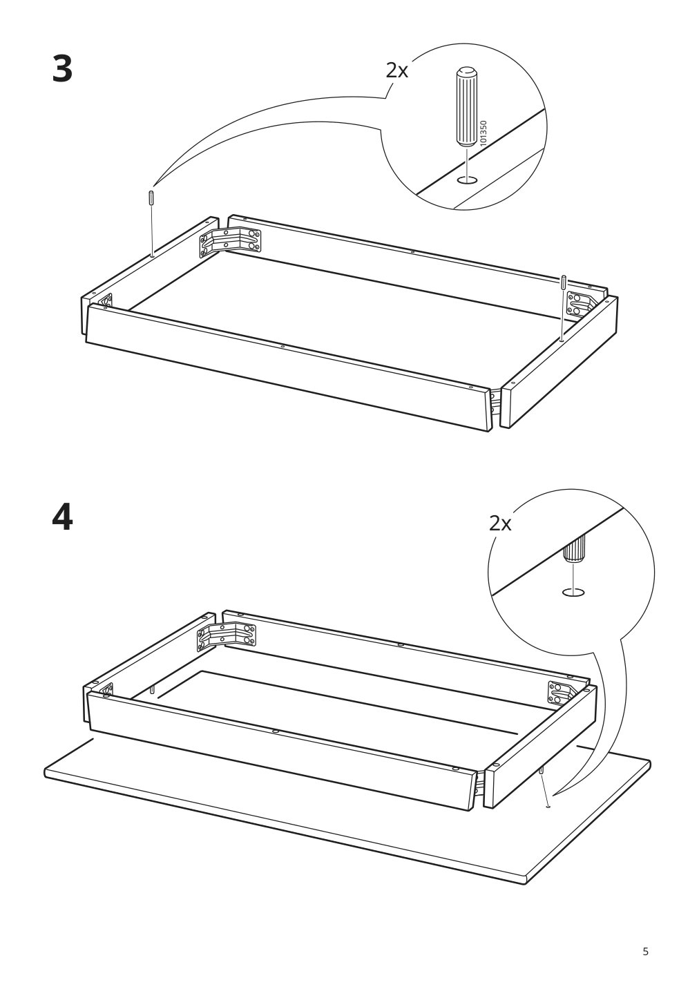 Assembly instructions for IKEA Pinntorp table light brown stained white stained | Page 5 - IKEA PINNTORP / PINNTORP table and 4 chairs 895.644.49