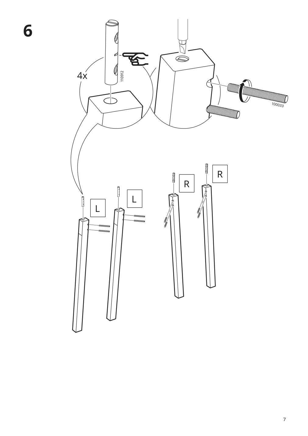 Assembly instructions for IKEA Pinntorp table light brown stained white stained | Page 7 - IKEA PINNTORP / PINNTORP table and 4 chairs 895.644.49