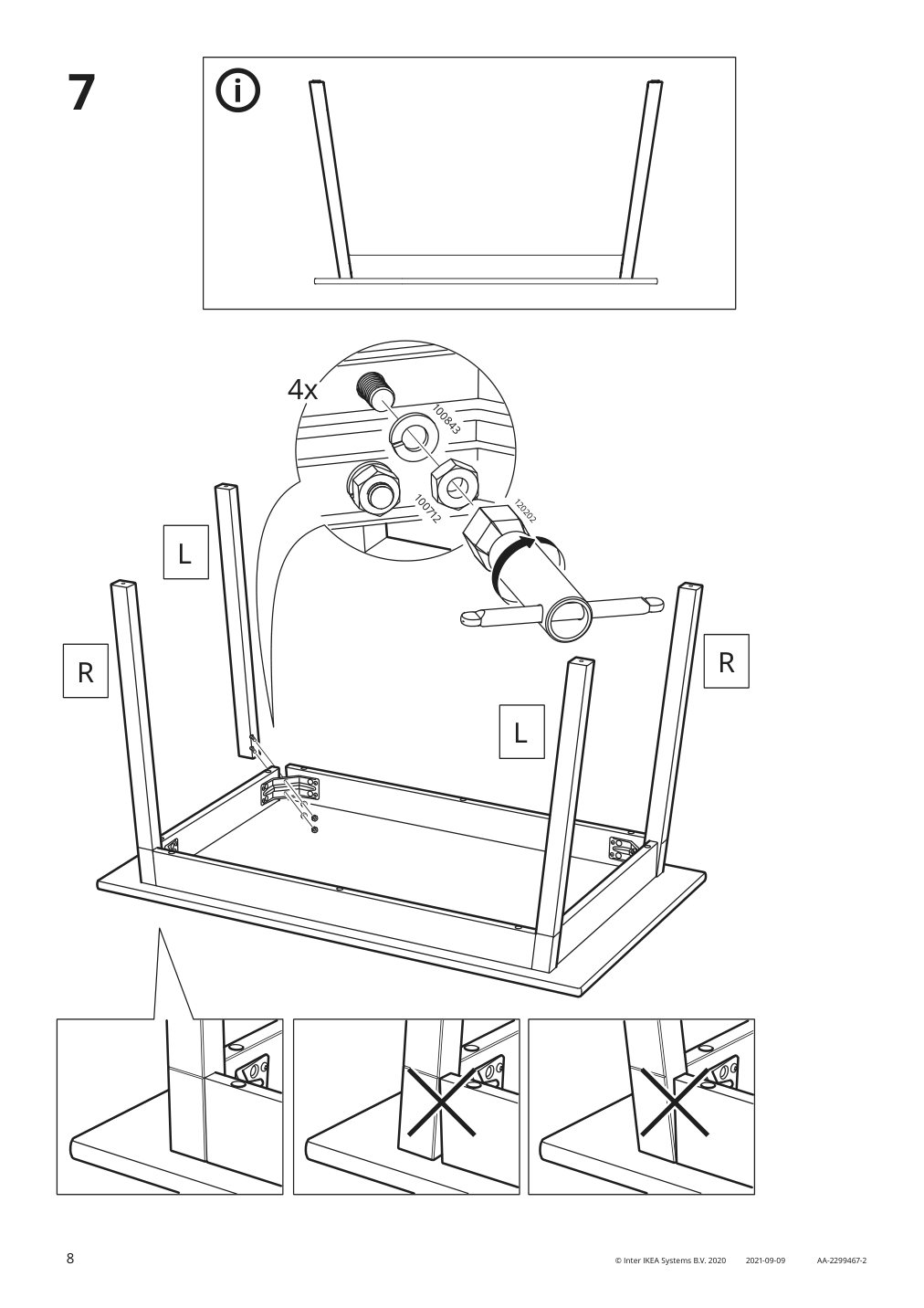 Assembly instructions for IKEA Pinntorp table light brown stained white stained | Page 8 - IKEA PINNTORP / PINNTORP table and 4 chairs 895.644.49