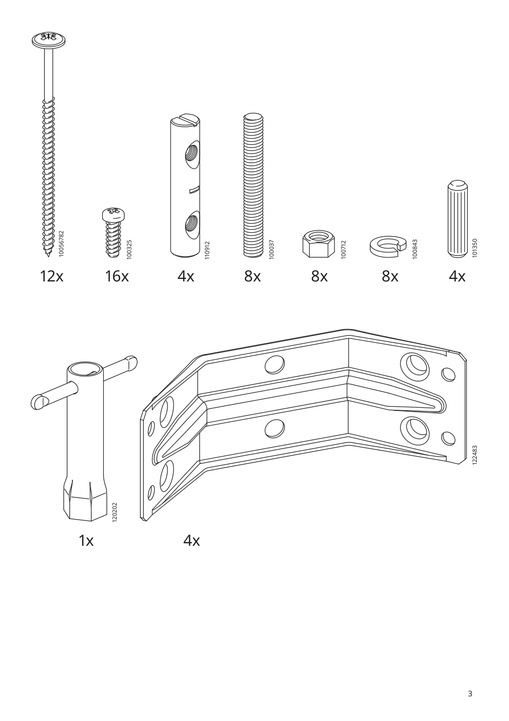 Assembly instructions for IKEA Pinntorp table light brown stained white stained | Page 3 - IKEA PINNTORP / PINNTORP table and 6 chairs 994.844.71