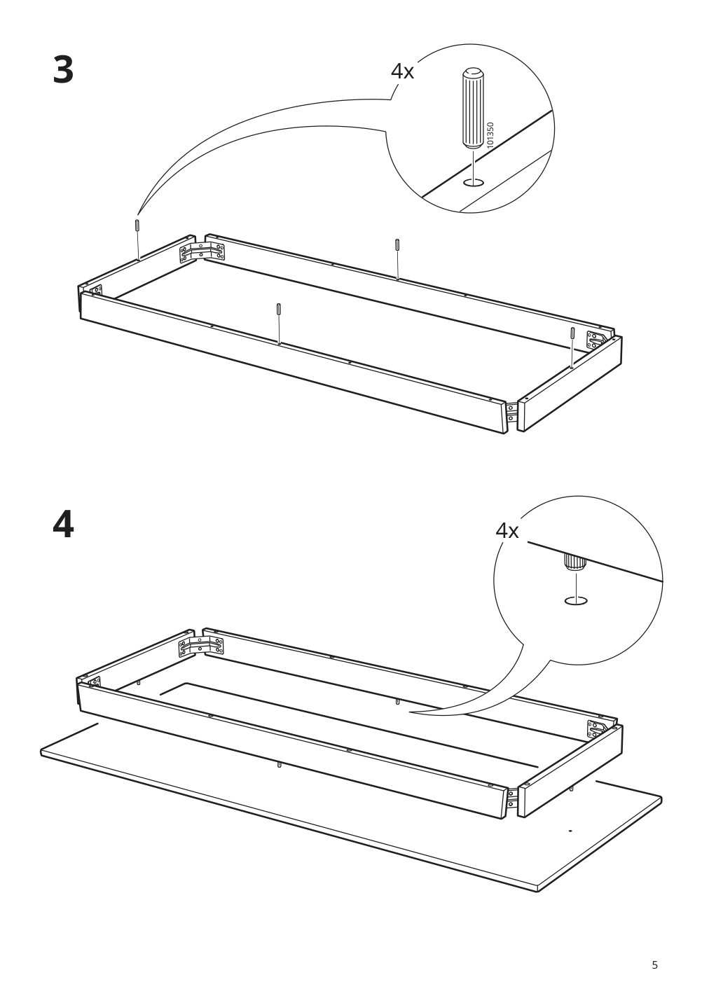 Assembly instructions for IKEA Pinntorp table light brown stained white stained | Page 5 - IKEA PINNTORP table 005.294.59