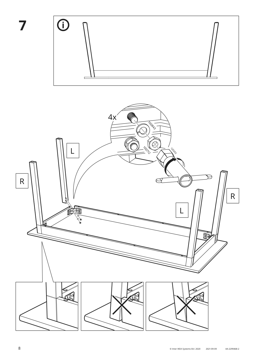 Assembly instructions for IKEA Pinntorp table light brown stained white stained | Page 8 - IKEA PINNTORP / PINNTORP table and 6 chairs 994.844.71