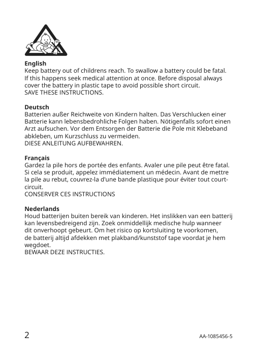 Assembly instructions for IKEA Plattboj lithium battery | Page 2 - IKEA PLATTBOJ lithium battery 802.911.56