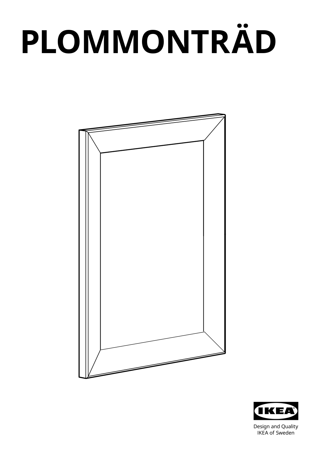 Assembly instructions for IKEA Plommontraed frame white stained pine effect | Page 1 - IKEA PLOMMONTRÄD frame 805.595.41