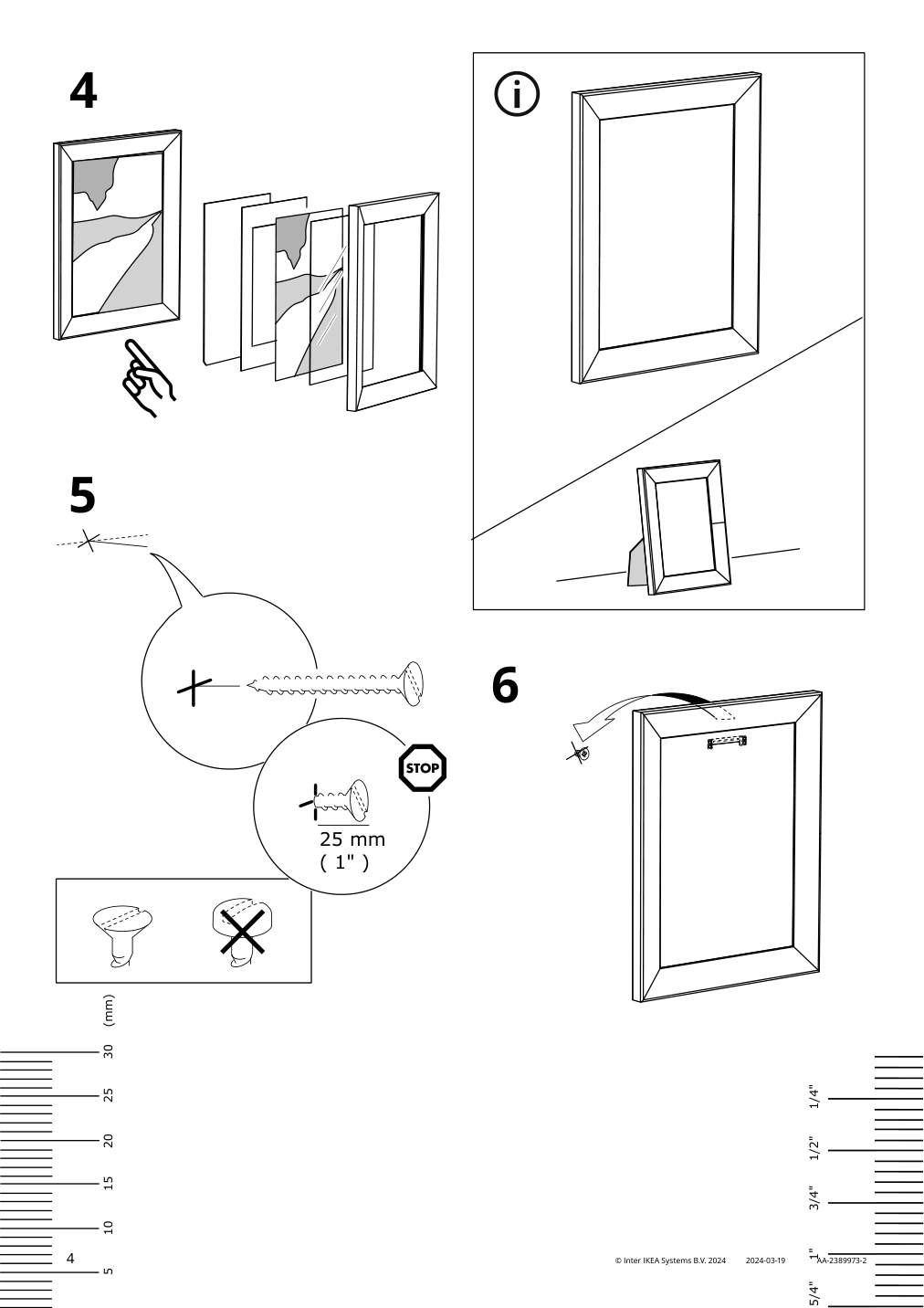 Assembly instructions for IKEA Plommontraed frame white stained pine effect | Page 4 - IKEA PLOMMONTRÄD frame 805.595.41
