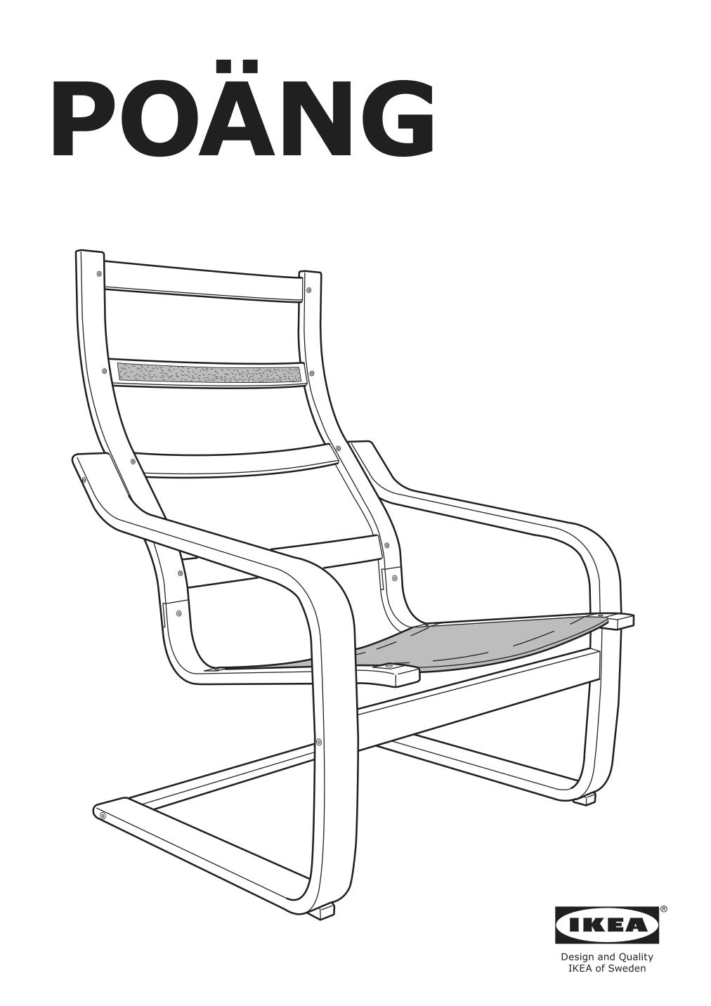 Assembly instructions for IKEA Poaeng armchair frame birch veneer | Page 1 - IKEA POÄNG armchair and ottoman 894.842.40