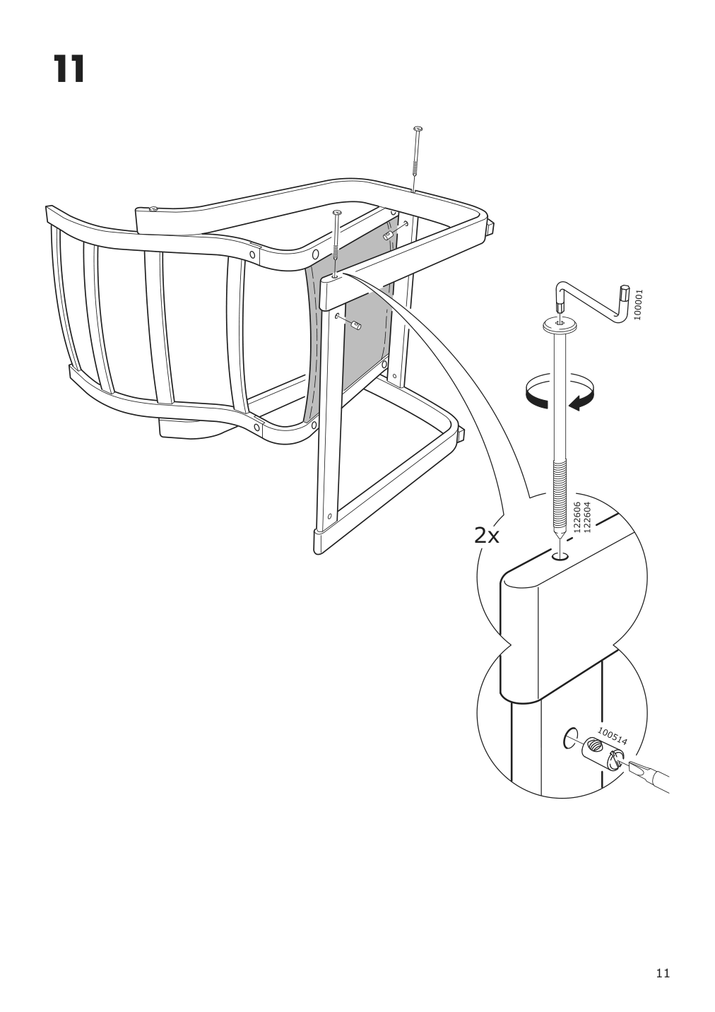 Assembly instructions for IKEA Poaeng armchair frame birch veneer | Page 11 - IKEA POÄNG armchair 295.019.02