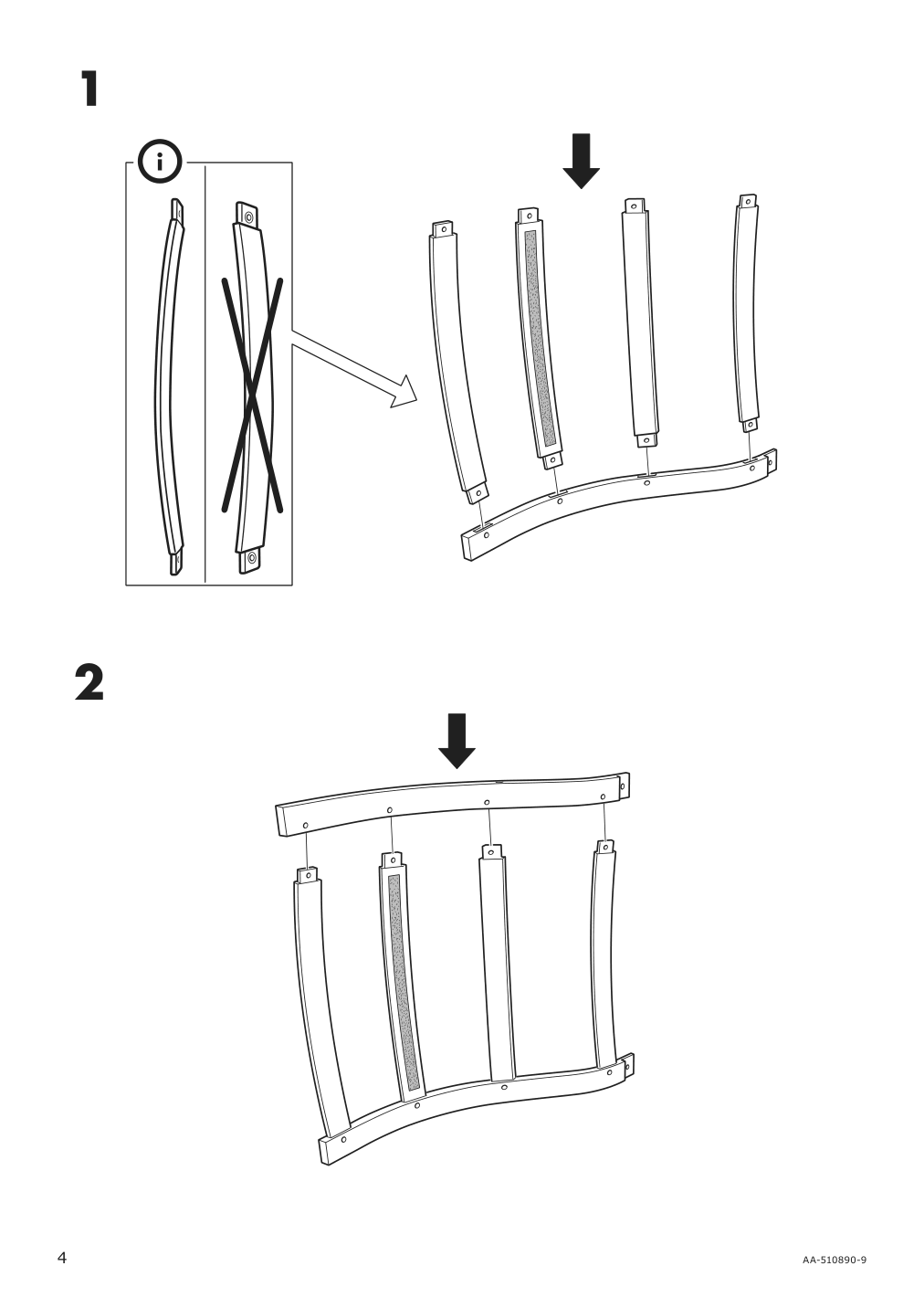 Assembly instructions for IKEA Poaeng armchair frame birch veneer | Page 4 - IKEA POÄNG armchair 595.143.85