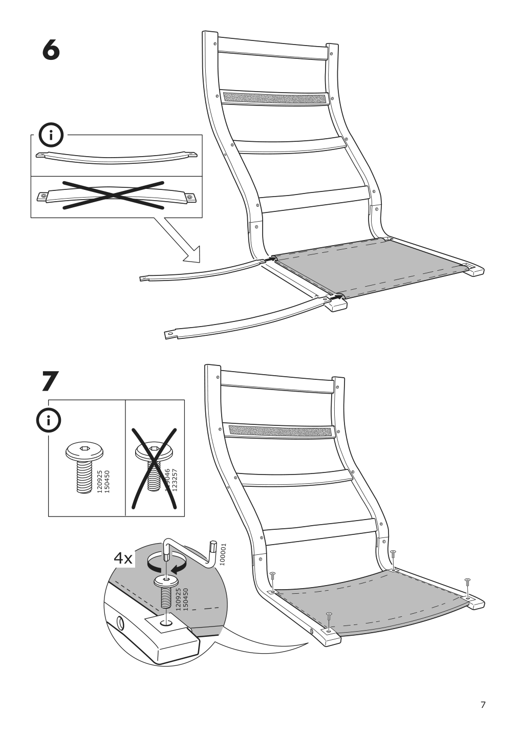 Assembly instructions for IKEA Poaeng armchair frame birch veneer | Page 7 - IKEA POÄNG armchair 595.143.85