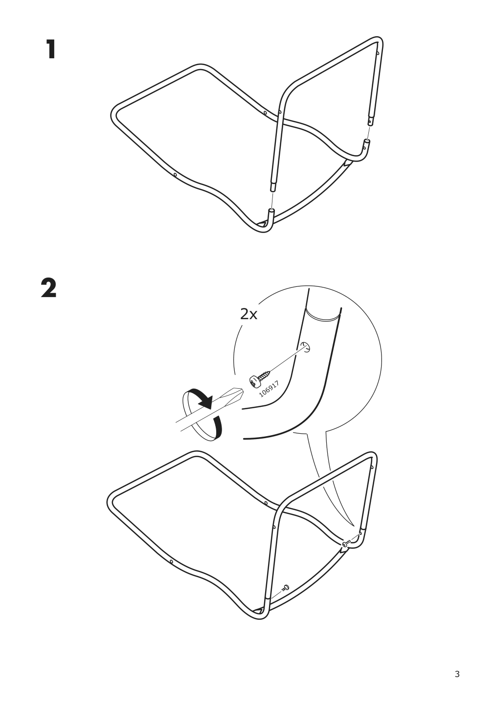 Assembly instructions for IKEA Poaeng childrens armchair frame birch veneer | Page 3 - IKEA POÄNG kid's armchair 494.125.61