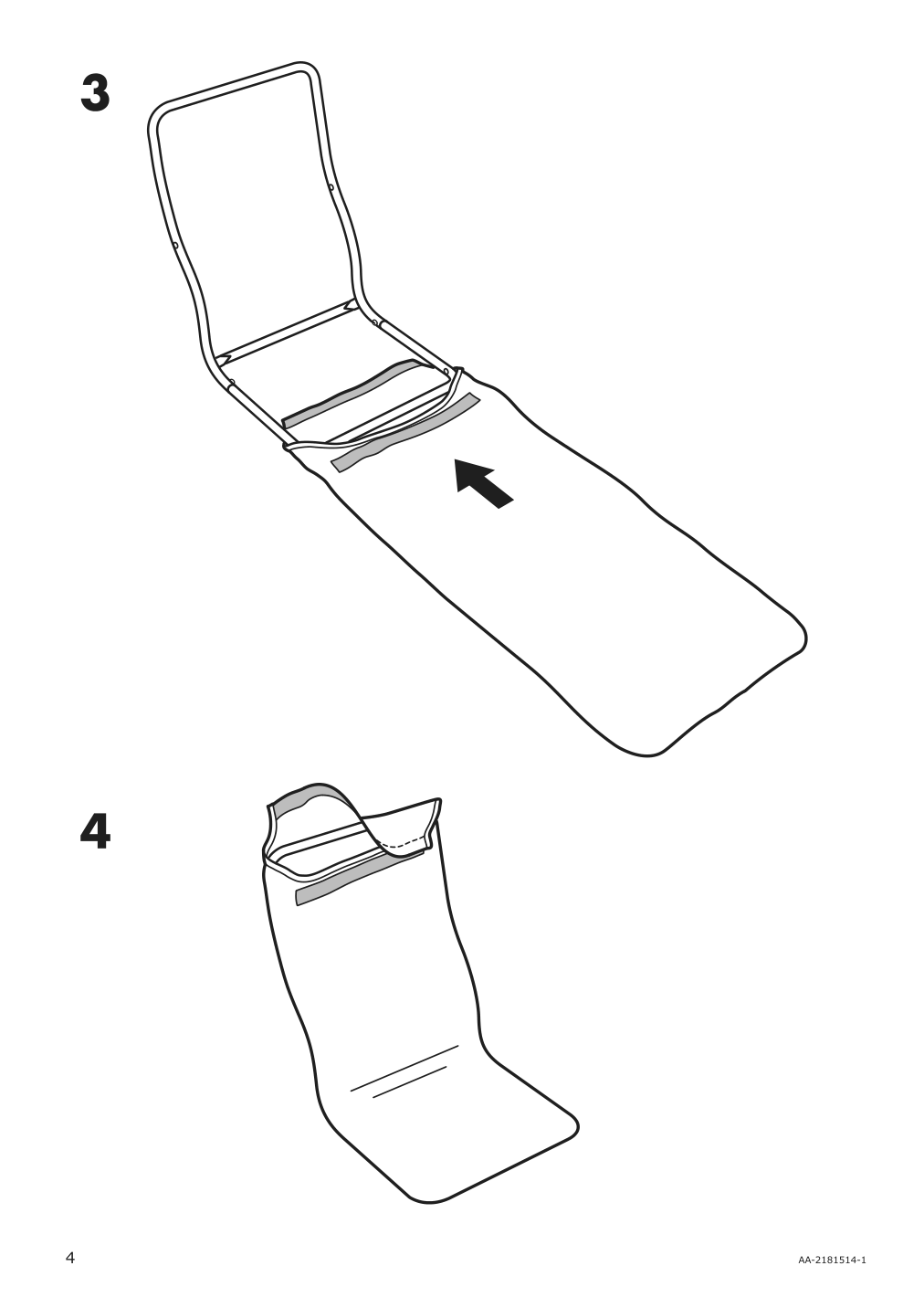 Assembly instructions for IKEA Poaeng childrens armchair frame birch veneer | Page 4 - IKEA POÄNG kid's armchair 494.125.61