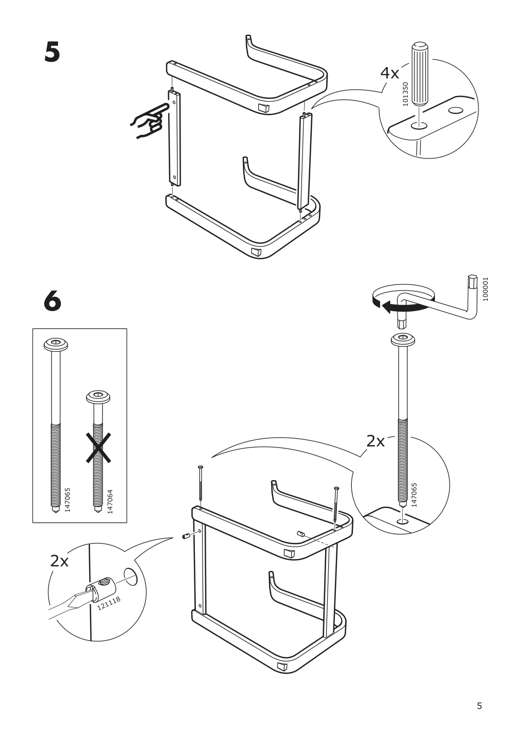 Assembly instructions for IKEA Poaeng childrens armchair frame birch veneer | Page 5 - IKEA POÄNG kid's armchair 494.125.61