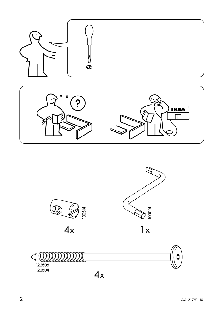 Assembly instructions for IKEA Poaeng ottoman frame birch veneer | Page 2 - IKEA POÄNG armchair and ottoman 295.020.01