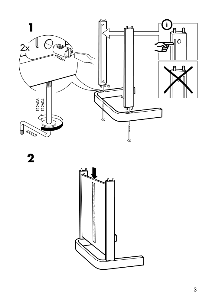 Assembly instructions for IKEA Poaeng ottoman frame black brown | Page 3 - IKEA POÄNG ottoman 791.978.43