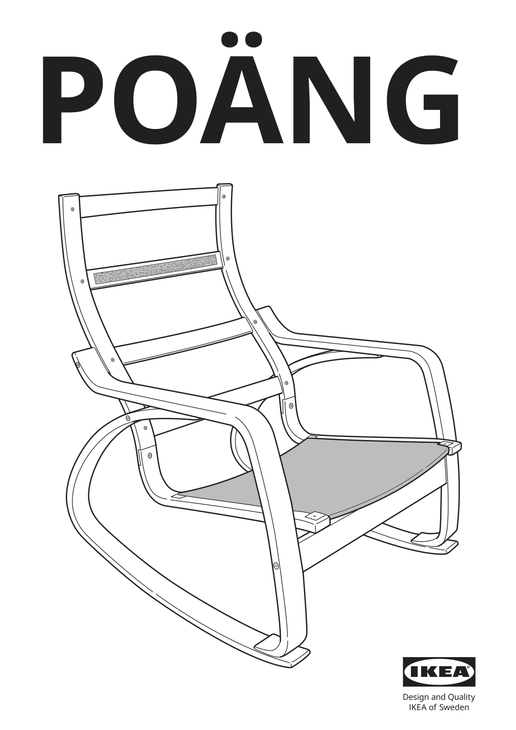 Assembly instructions for IKEA Poaeng rocking chair frame birch veneer | Page 1 - IKEA POÄNG rocking chair 593.958.44