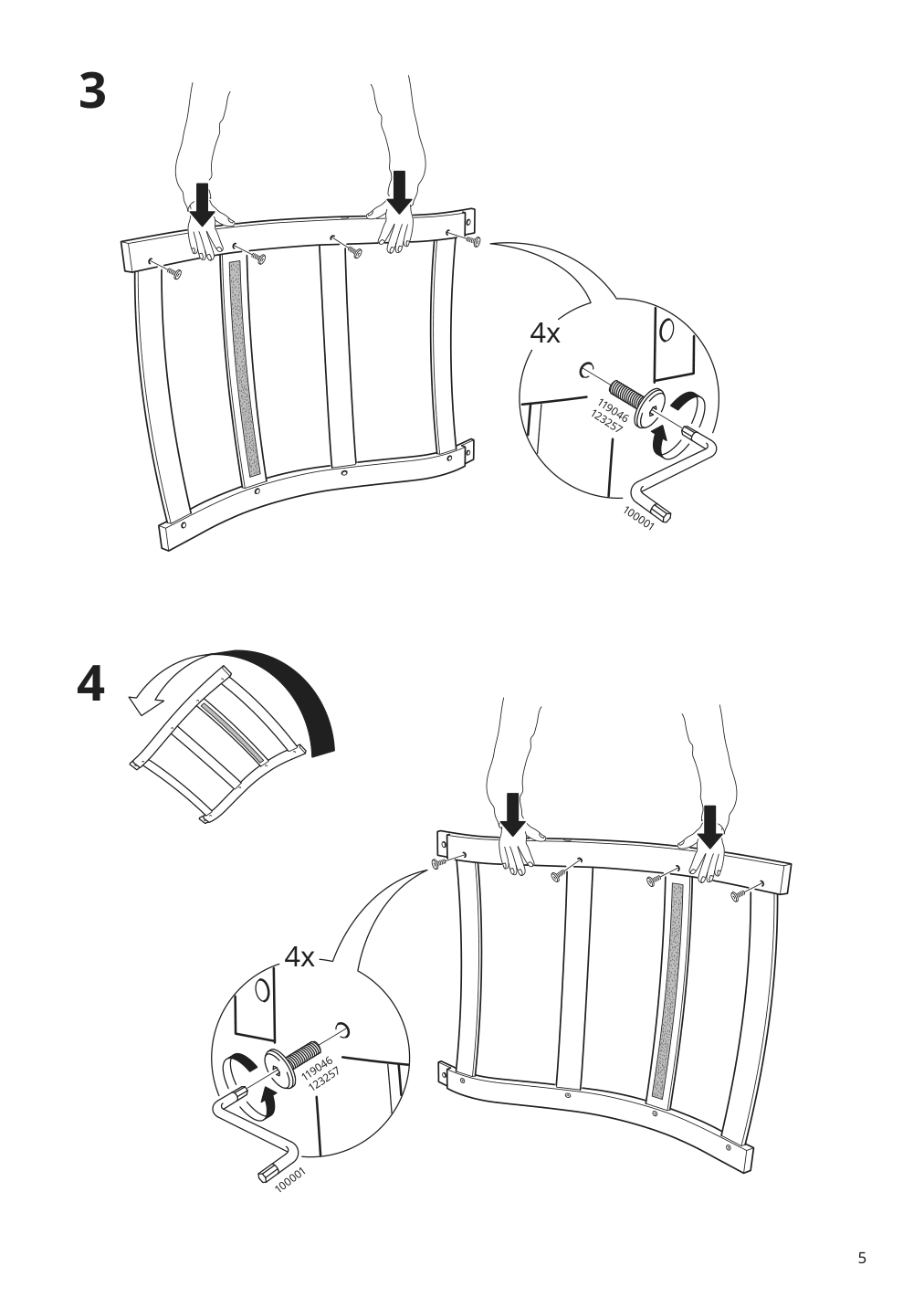 Assembly instructions for IKEA Poaeng rocking chair frame birch veneer | Page 5 - IKEA POÄNG rocking chair 593.958.44