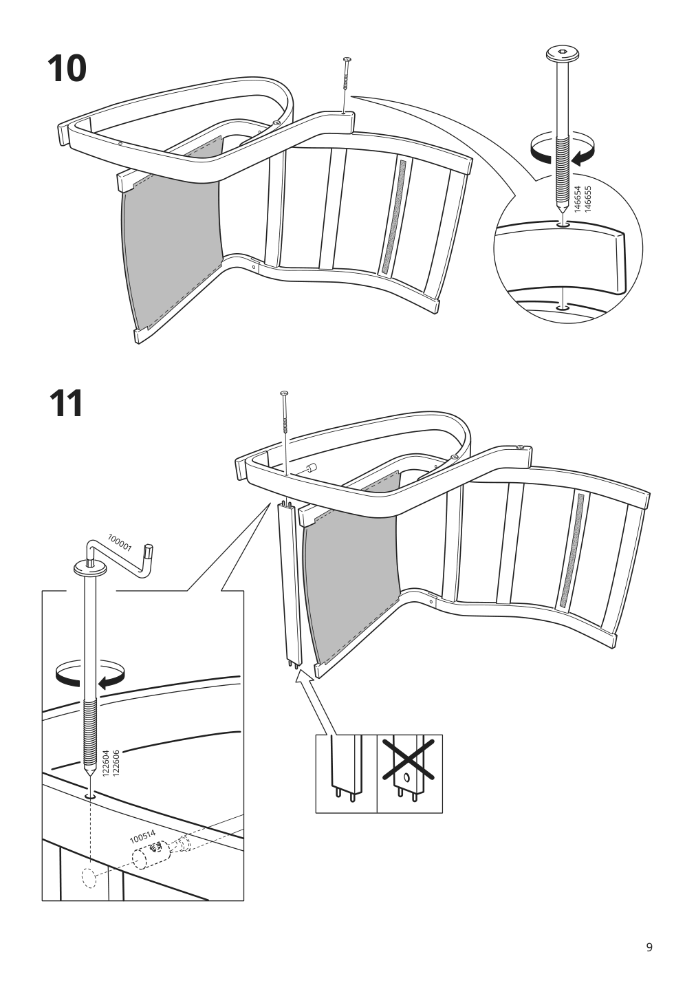 Assembly instructions for IKEA Poaeng rocking chair frame birch veneer | Page 9 - IKEA POÄNG rocking chair 593.958.44