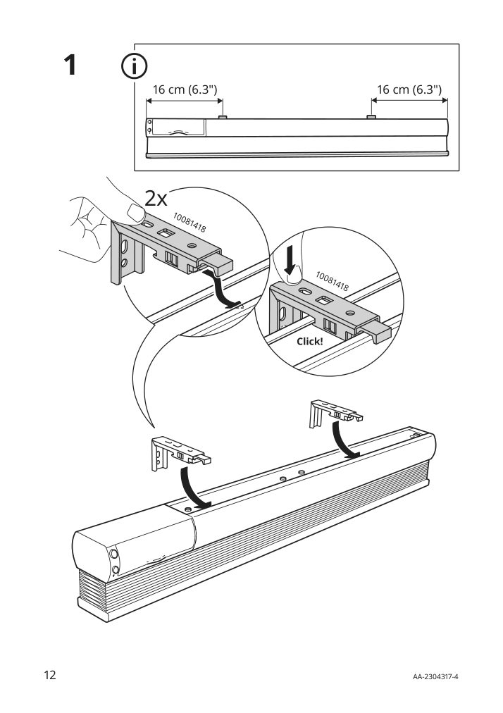 Assembly instructions for IKEA Praktlysing cellular blind smart wireless battery operated white | Page 12 - IKEA PRAKTLYSING cellular blind 405.142.48