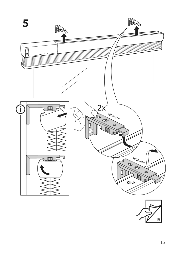 Assembly instructions for IKEA Praktlysing cellular blind smart wireless battery operated white | Page 15 - IKEA PRAKTLYSING cellular blind 405.142.48