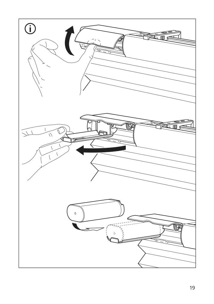 Assembly instructions for IKEA Praktlysing cellular blind smart wireless battery operated white | Page 19 - IKEA PRAKTLYSING cellular blind 405.142.48