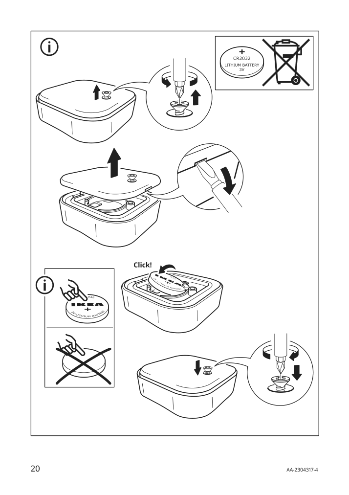 Assembly instructions for IKEA Praktlysing cellular blind smart wireless battery operated white | Page 20 - IKEA PRAKTLYSING cellular blind 405.142.48