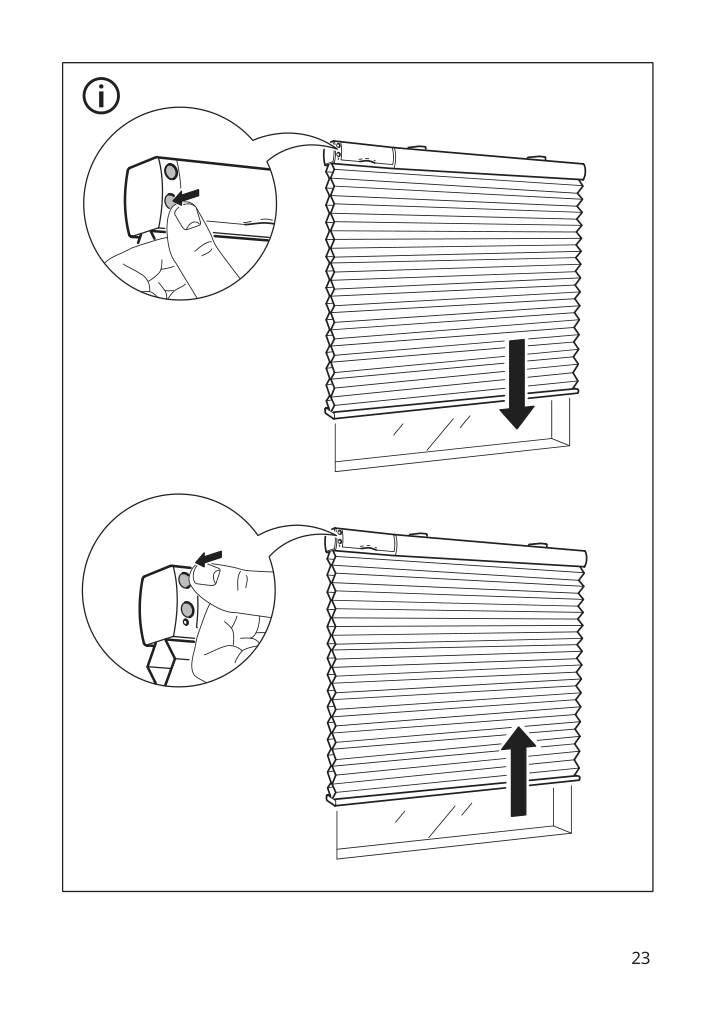 Assembly instructions for IKEA Praktlysing cellular blind smart wireless battery operated white | Page 23 - IKEA PRAKTLYSING cellular blind 405.142.48