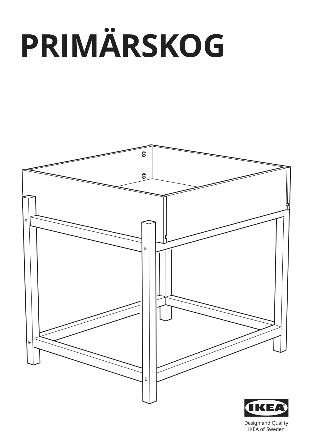 Assembly instructions for IKEA Primaerskog plant stand | Page 1 - IKEA PRIMÄRSKOG plant stand 205.550.94