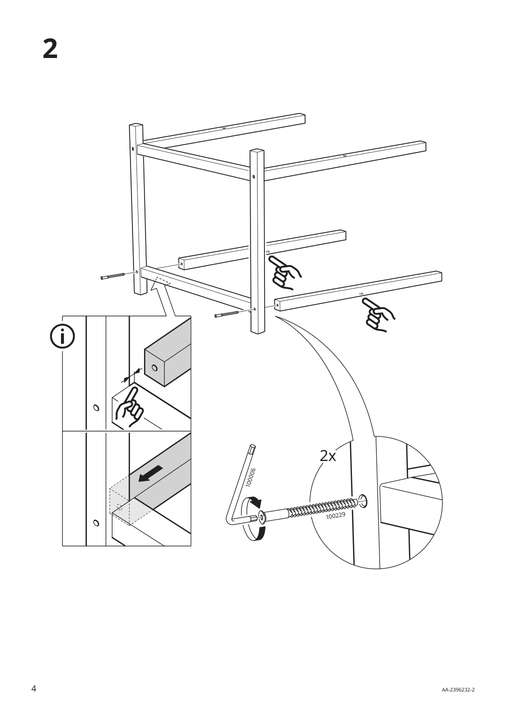 Assembly instructions for IKEA Primaerskog plant stand | Page 4 - IKEA PRIMÄRSKOG plant stand 205.550.94