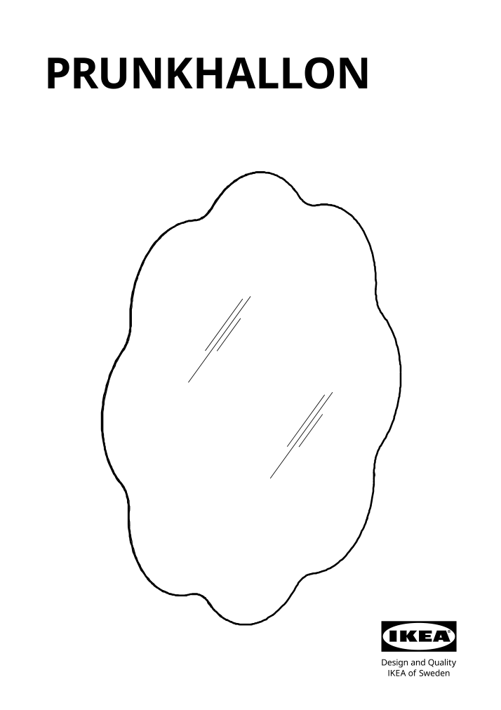Assembly instructions for IKEA Prunkhallon mirror blue | Page 1 - IKEA PRUNKHALLON mirror 205.750.06
