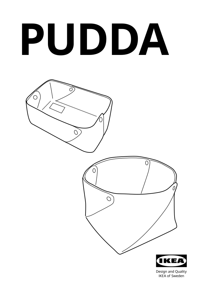 Assembly instructions for IKEA Pudda basket | Page 1 - IKEA PUDDA basket 203.439.12