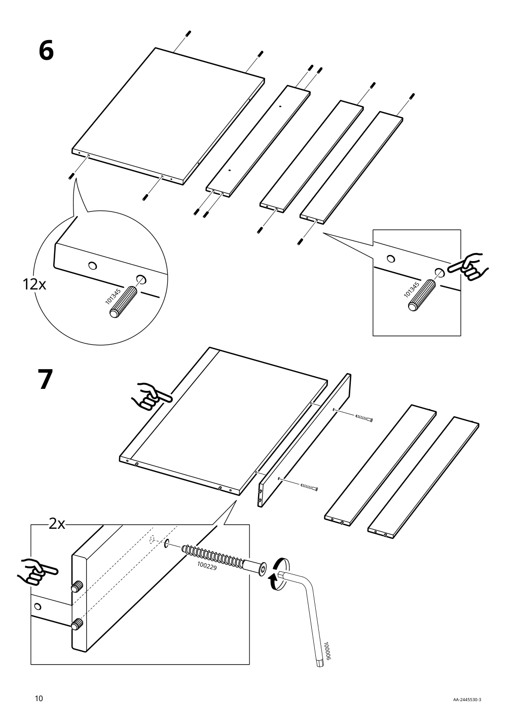 Assembly instructions for IKEA Racknaes 3 drawer chest white | Page 10 - IKEA RACKNÄS 3-drawer chest 105.945.24