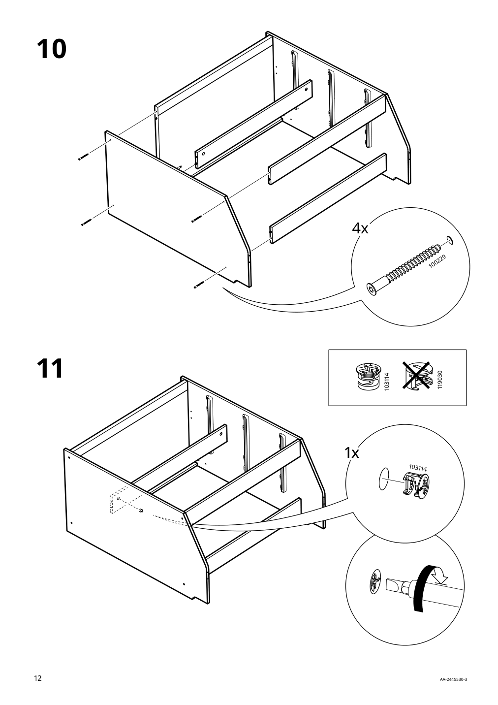 Assembly instructions for IKEA Racknaes 3 drawer chest white | Page 12 - IKEA RACKNÄS 3-drawer chest 105.945.24