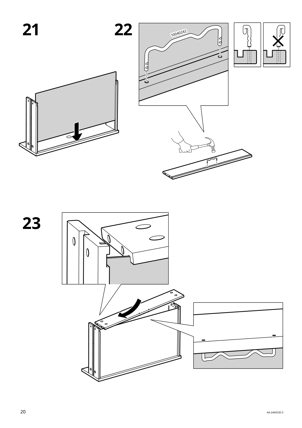 Assembly instructions for IKEA Racknaes 3 drawer chest white | Page 20 - IKEA RACKNÄS 3-drawer chest 105.945.24
