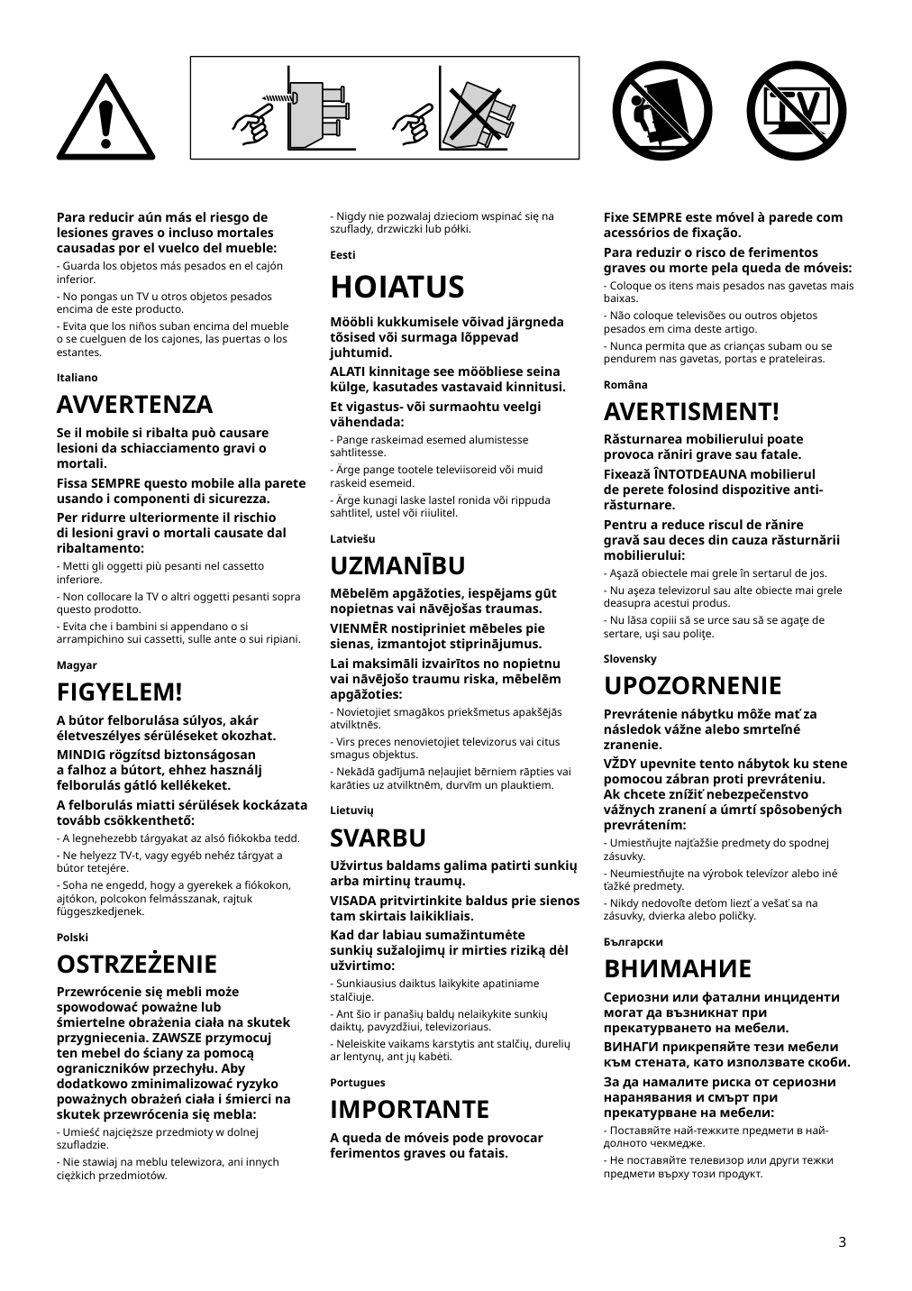 Assembly instructions for IKEA Racknaes 3 drawer chest white | Page 3 - IKEA RACKNÄS 3-drawer chest 105.945.24