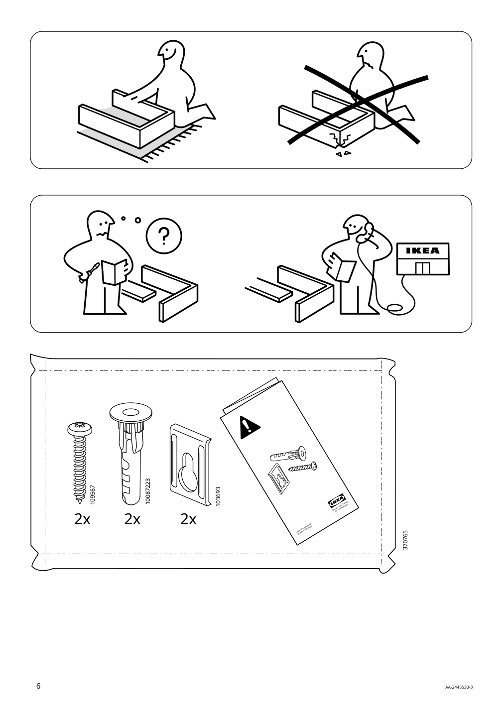 Assembly instructions for IKEA Racknaes 3 drawer chest white | Page 6 - IKEA RACKNÄS 3-drawer chest 105.945.24