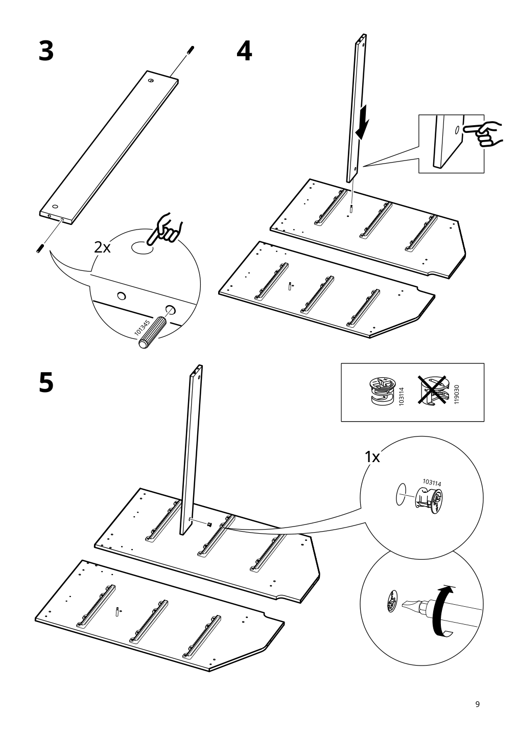 Assembly instructions for IKEA Racknaes 3 drawer chest white | Page 9 - IKEA RACKNÄS 3-drawer chest 105.945.24