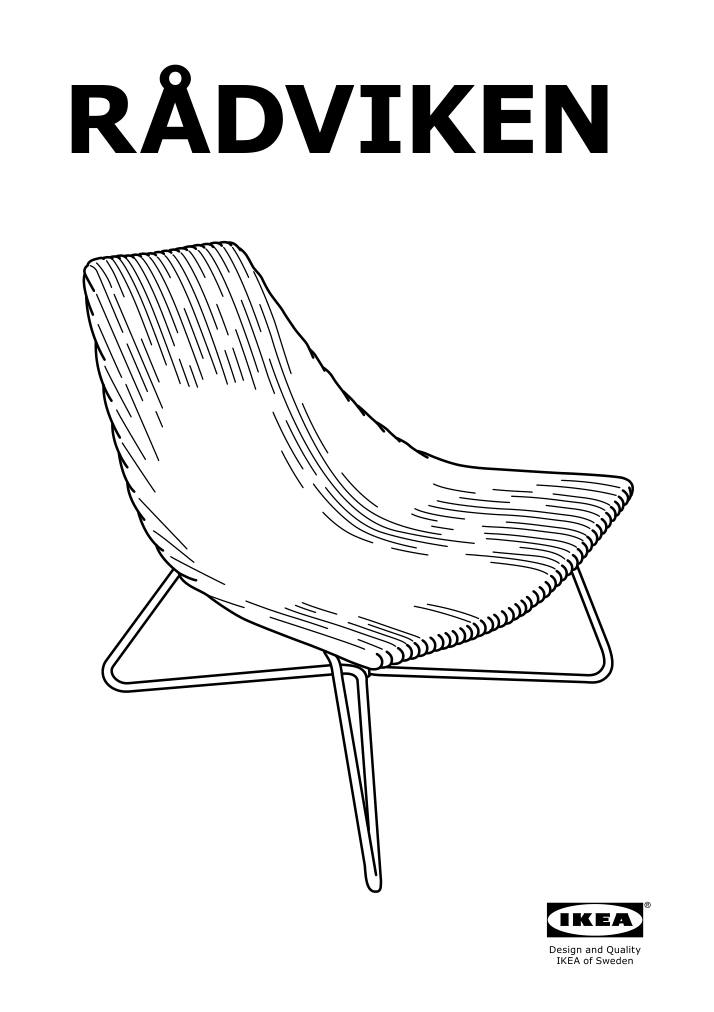 Assembly instructions for IKEA Radviken armchair dark brown black | Page 1 - IKEA RÅDVIKEN armchair 502.954.72