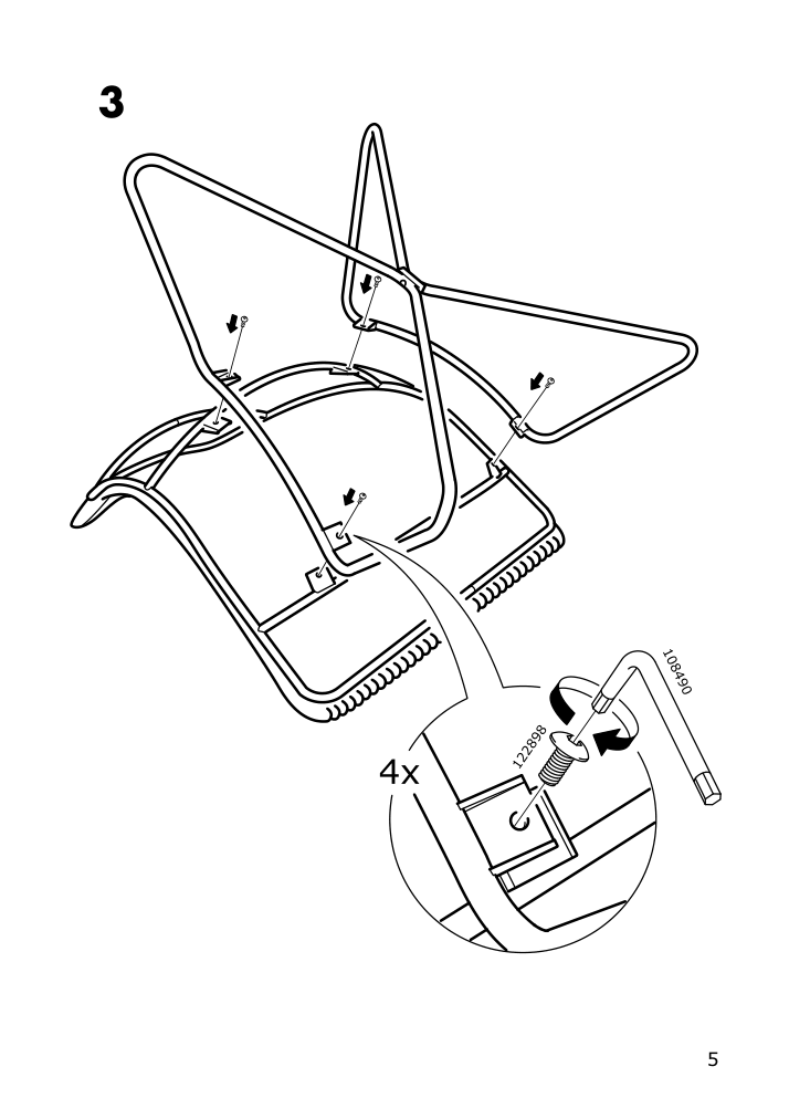 Assembly instructions for IKEA Radviken armchair dark brown black | Page 5 - IKEA RÅDVIKEN armchair 502.954.72