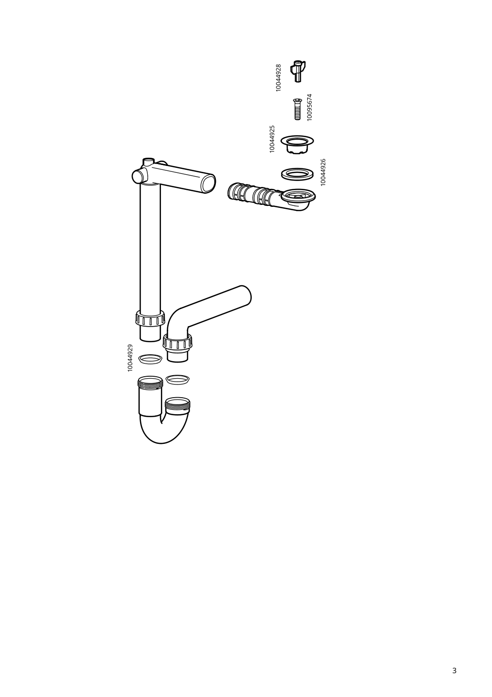 Assembly instructions for IKEA Raennilen water trap 1 bowl | Page 3 - IKEA ENHET / TVÄLLEN sink cabinet with 2 drawers 094.378.65