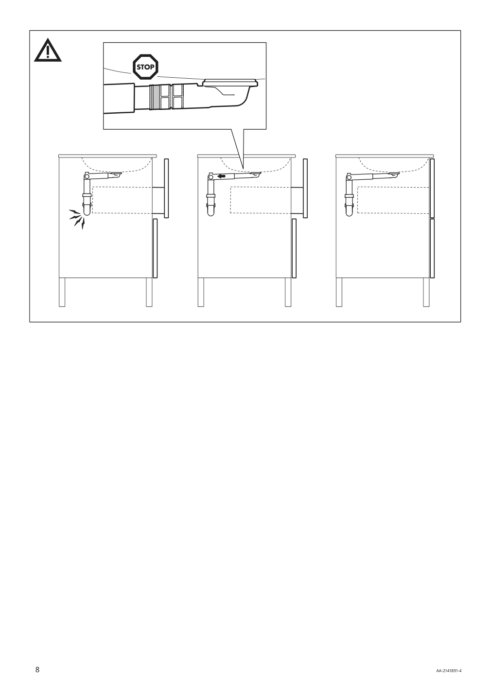 Assembly instructions for IKEA Raennilen water trap 2 bowls | Page 8 - IKEA HEMNES / TOLKEN Bathroom vanity with sink & faucets 795.755.56